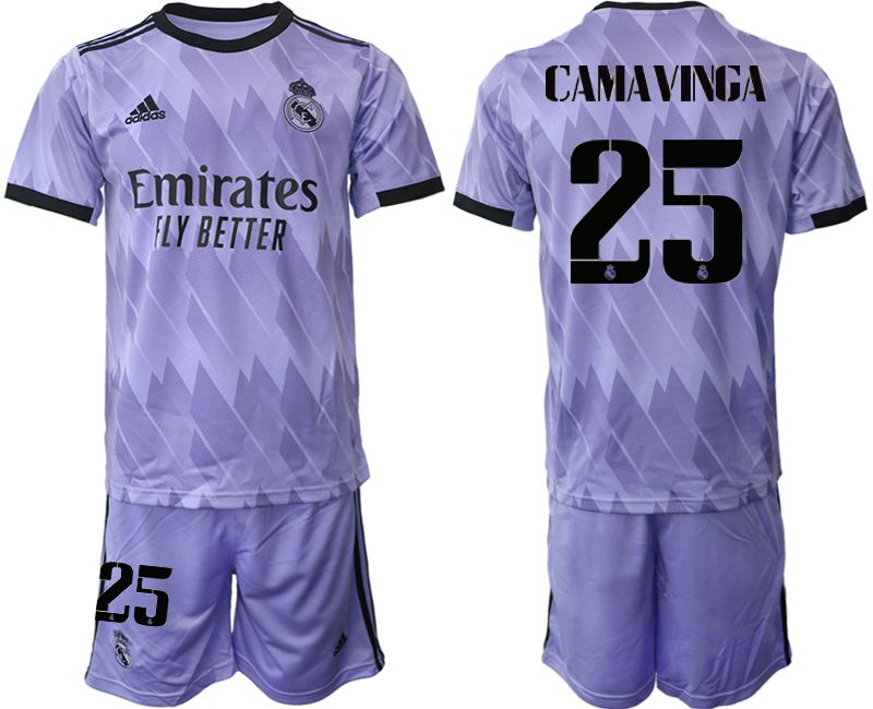 Men 2022-2023 Club Real Madrid away purple #25 Soccer Jersey